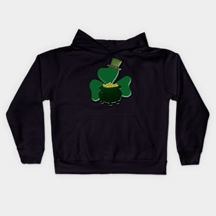 Shamrock and Pot of Gold Kids Hoodie